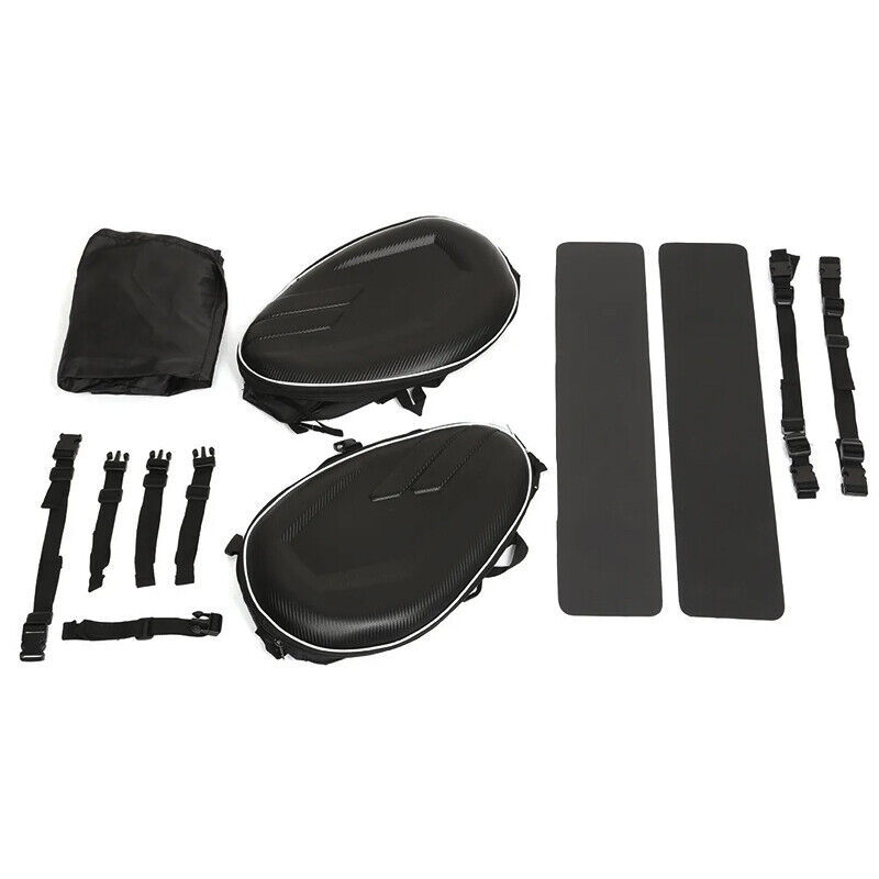 1 Pair Motorcycle Pannier Side Saddle Bags Luggage with Rain Cover Waterproof Storage - VirtualLightMotorcycle Panniers