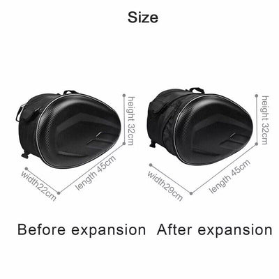 1 Pair Motorcycle Pannier Side Saddle Bags Luggage with Rain Cover Waterproof Storage - VirtualLightMotorcycle Panniers