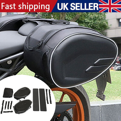 1 Pair Motorcycle Pannier Side Saddle Bags Luggage with Rain Cover Waterproof Storage - VirtualLightMotorcycle Panniers