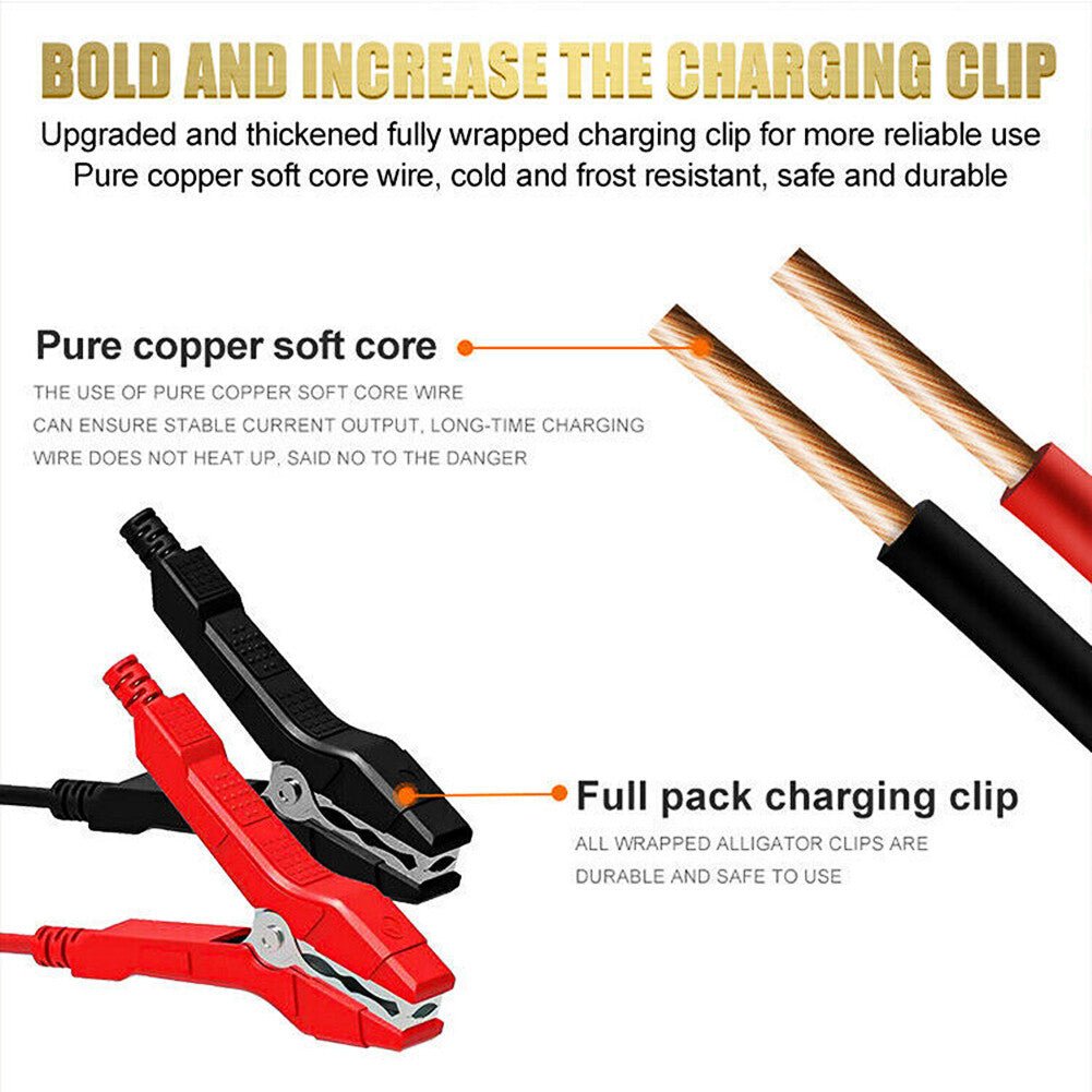 12V Intelligent Motorcycle Motorbike Car Battery Charger Automatic Smart Trickle - VirtualLightBike Waterproof Phone Holder