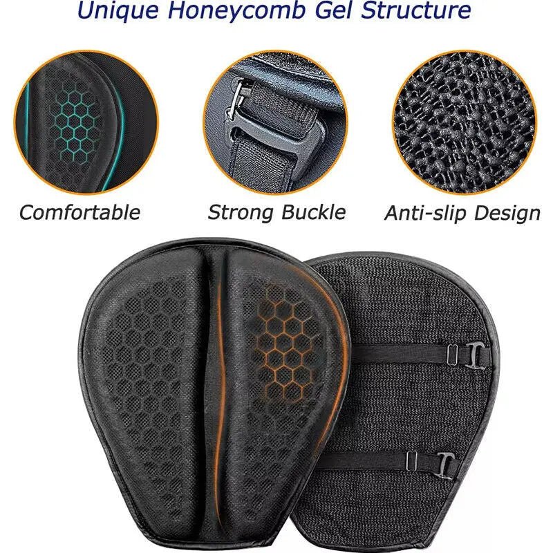 3D Motorbike Gel Pad Motorcycle Seat Cushion Seat Protection Pad For Long Rides - VirtualLightMotorcycle Seat Pad