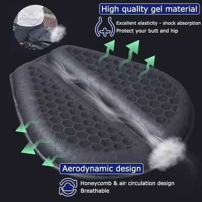 3D Motorbike Gel Pad Motorcycle Seat Cushion Seat Protection Pad For Long Rides - VirtualLightMotorcycle Seat Pad