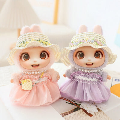 5PCS-Set Cute Hat Shoes Doll Clothes Outfit Set For LABUBU 15CM-17CM Doll, Adorable Dress Up Accessories For Doll - Dolls Not Included - VirtualLight0