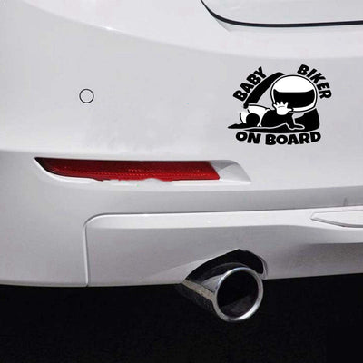 BABY ON BOARD Personality Warning Car Stickers - VirtualLightMotorbike - Baby Biker Sticker