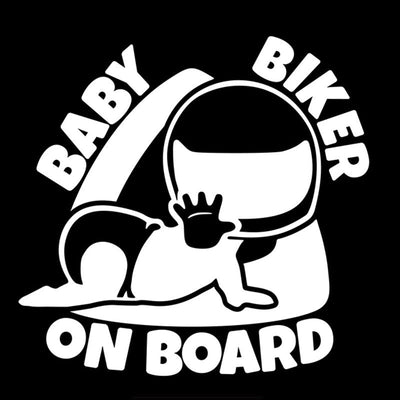 BABY ON BOARD Personality Warning Car Stickers - VirtualLightMotorbike - Baby Biker Sticker