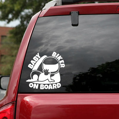 BABY ON BOARD Personality Warning Car Stickers - VirtualLightMotorbike - Baby Biker Sticker