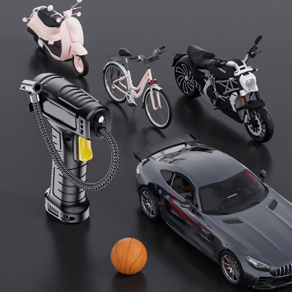 Car Tyre Inflator Cordless Digital USB Rechargeable Tire Air Compressor UK - VirtualLightBike Waterproof Phone Holder