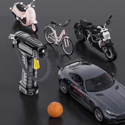 Car Tyre Inflator Cordless Digital USB Rechargeable Tire Air Compressor UK - VirtualLightBike Waterproof Phone Holder