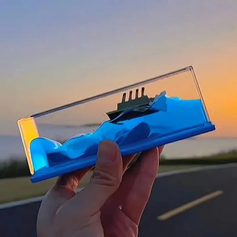 Creative Cruise Ship Fluid Drift Bottle - VirtualLight