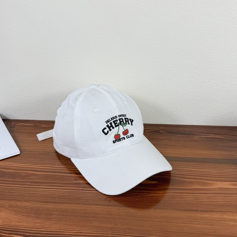 Cute Cartoon Embroidery Cherry Baseball Cap For Women - VirtualLightBaseball Cap