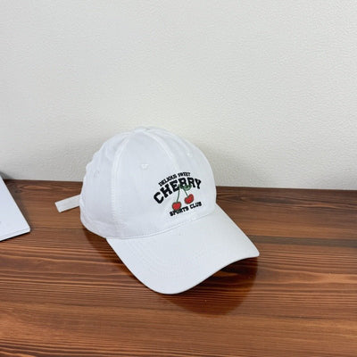 Cute Cartoon Embroidery Cherry Baseball Cap For Women - VirtualLightBaseball Cap