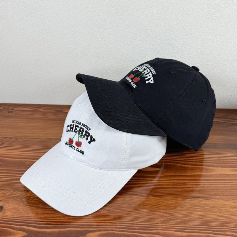 Cute Cartoon Embroidery Cherry Baseball Cap For Women - VirtualLightBaseball Cap