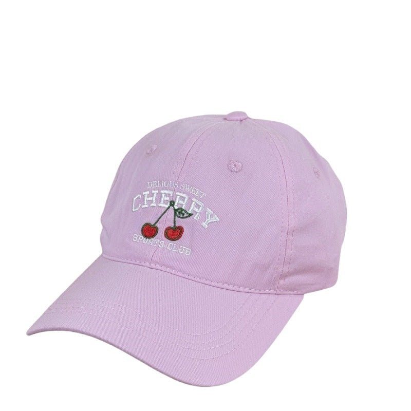 Cute Cartoon Embroidery Cherry Baseball Cap For Women - VirtualLightBaseball Cap