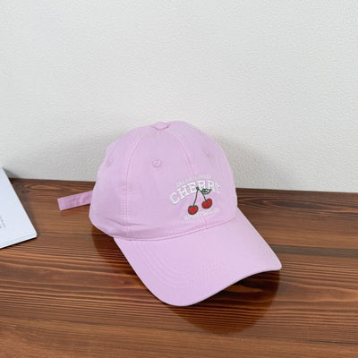Cute Cartoon Embroidery Cherry Baseball Cap For Women - VirtualLightBaseball Cap