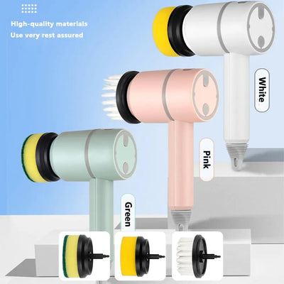 Electric Cleaning Brush 3 Brush Heads Cleaner Multifunctional - VirtualLight