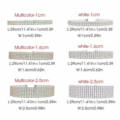 Fashion Women Full Crystal Rhinestone Choker Necklace Wedding Jewelry Chokers Necklaces For Women - VirtualLight0