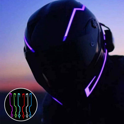 Helmet Motorcycle Light Riding Signal Strip Flashing Durable Kit Bar Diy Helmet Led Strip Reflector Cold Light Film - VirtualLightHelmet Motorcycle Light Riding Signal St