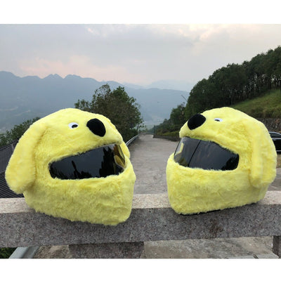Helmet Protection Headgear Full Helmet Cartoon Plush Panda Frog Puppy - VirtualLightFull Helmet Cartoon Plush Panda Frog Pup