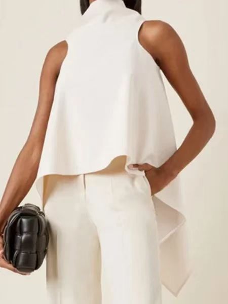 Irregular Hem Sleeveless Top Shirt For Women - VirtualLight0