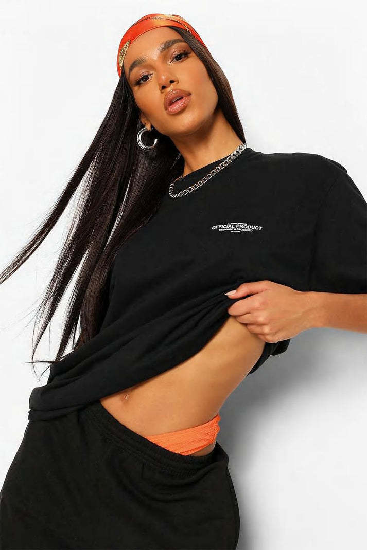 Ladies Oversized Limited Edition Short Sleeves T Shirt Top - VirtualLightLadies Oversized Limited Edition Short S