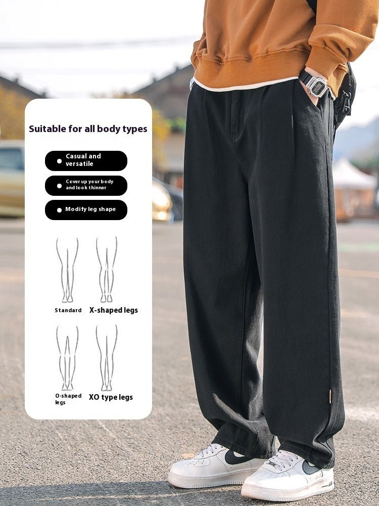 Men's Loose Cargo Pants Straight Casual Trousers - VirtualLight0