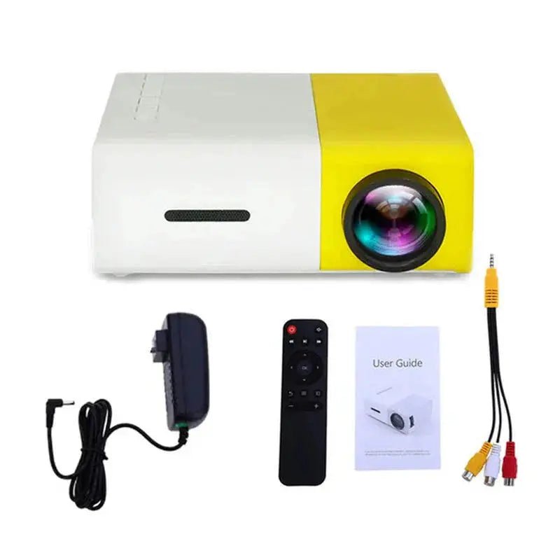 Mini Projector – 1080P Full HD Support, Portable LED Projector, 4K Video Playback, Multiple Connectivity Options - VirtualLight