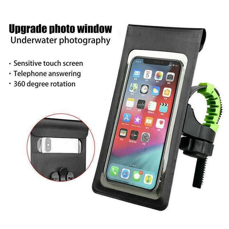 Motor Bike 360 Waterproof Phone Case Mount Holder For All Mobile Phones - VirtualLightBike Waterproof Phone Holder
