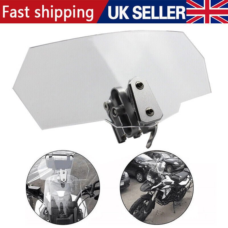 Motorcycle Motorbike Clip On Windshield Wind Screen Deflector Extension Spoiler - VirtualLightMotorcycle Windshield