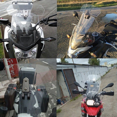 Motorcycle Motorbike Clip On Windshield Wind Screen Deflector Extension Spoiler - VirtualLightMotorcycle Windshield