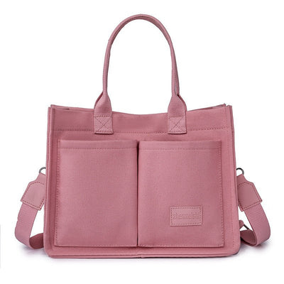 New Canvas Shoulder Bag Women Large Capacity Multi - pocket Handbags Casual Crossbody Shopper Bags For Students - VirtualLight4