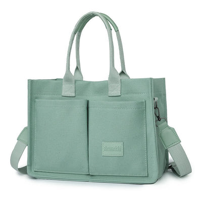 New Canvas Shoulder Bag Women Large Capacity Multi - pocket Handbags Casual Crossbody Shopper Bags For Students - VirtualLight4