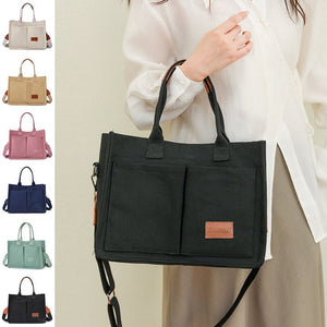 New Canvas Shoulder Bag Women Large Capacity Multi - pocket Handbags Casual Crossbody Shopper Bags For Students - VirtualLight4