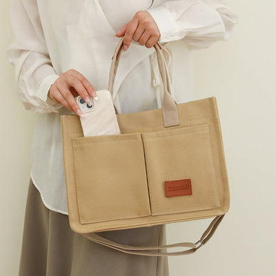 New Canvas Shoulder Bag Women Large Capacity Multi - pocket Handbags Casual Crossbody Shopper Bags For Students - VirtualLight4