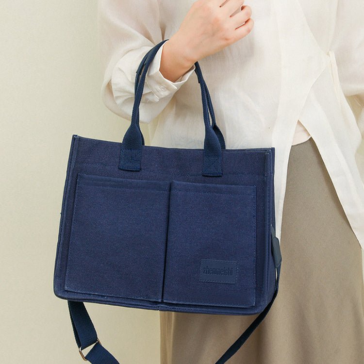 New Canvas Shoulder Bag Women Large Capacity Multi - pocket Handbags Casual Crossbody Shopper Bags For Students - VirtualLight4
