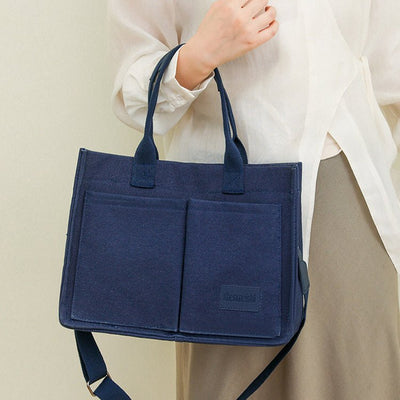 New Canvas Shoulder Bag Women Large Capacity Multi - pocket Handbags Casual Crossbody Shopper Bags For Students - VirtualLight4