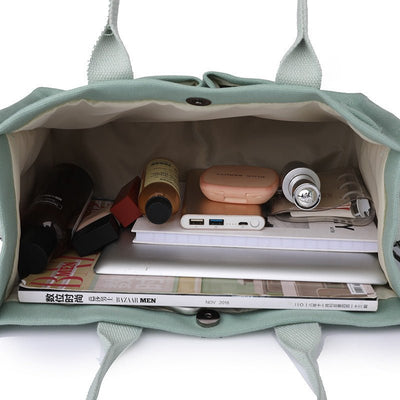 New Canvas Shoulder Bag Women Large Capacity Multi - pocket Handbags Casual Crossbody Shopper Bags For Students - VirtualLight4