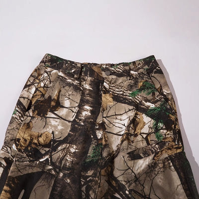 Retro Style Branches Camouflage Cargo Pants - VirtualLight0