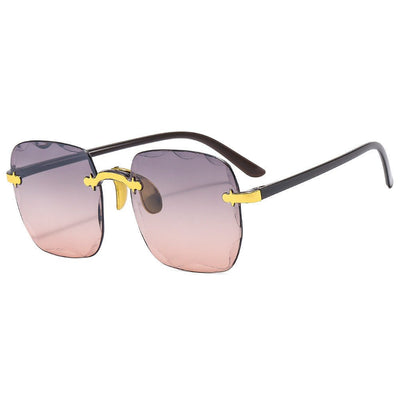 Rimless Square Sunglasses For Women - VirtualLight0