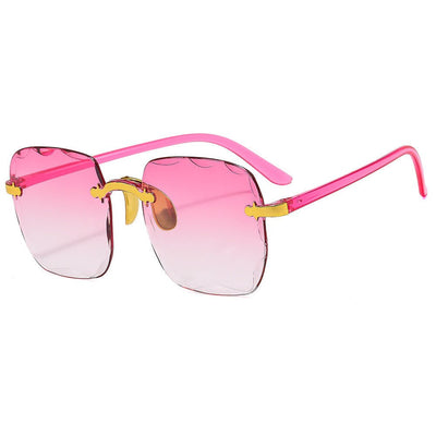 Rimless Square Sunglasses For Women - VirtualLight0