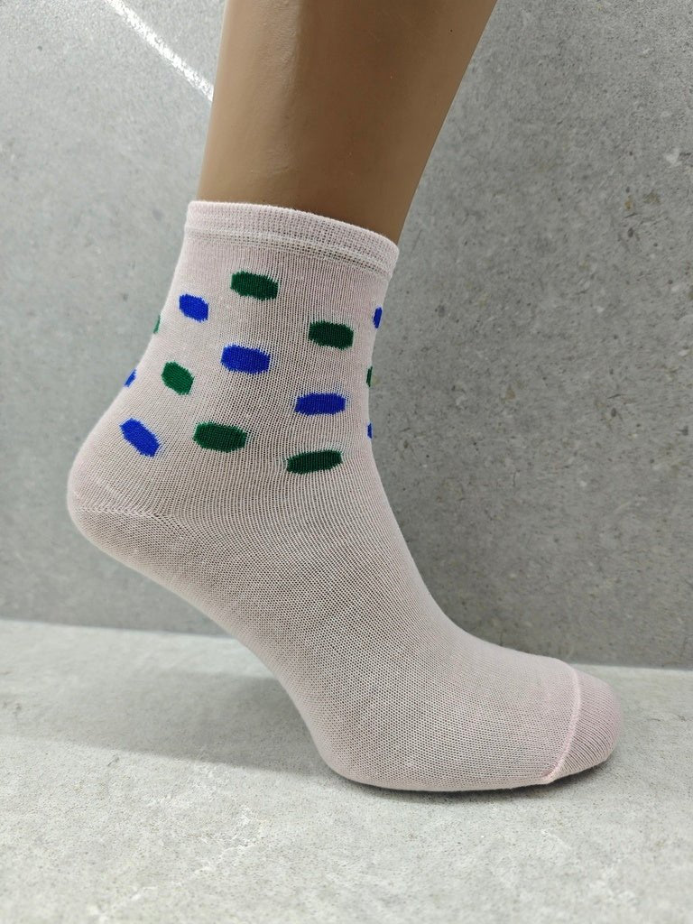 Set Of 6 12 Or 24 Pairs Womens Socks With Bubble Mix Print - VirtualLightWomens Socks With Bubble Mix Print