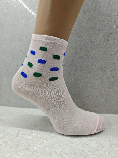 Set Of 6 12 Or 24 Pairs Womens Socks With Bubble Mix Print - VirtualLightWomens Socks With Bubble Mix Print