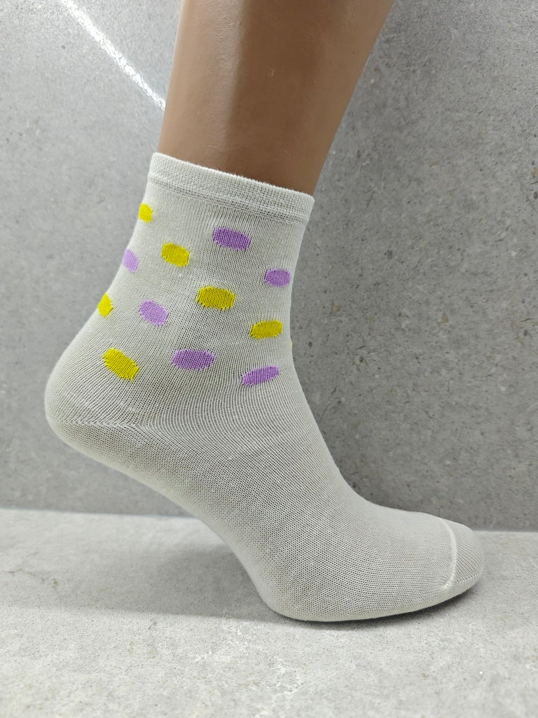Set Of 6 12 Or 24 Pairs Womens Socks With Bubble Mix Print - VirtualLightWomens Socks With Bubble Mix Print