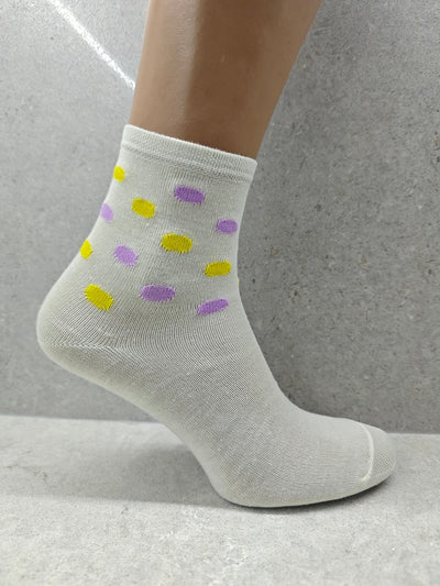 Set Of 6 12 Or 24 Pairs Womens Socks With Bubble Mix Print - VirtualLightWomens Socks With Bubble Mix Print