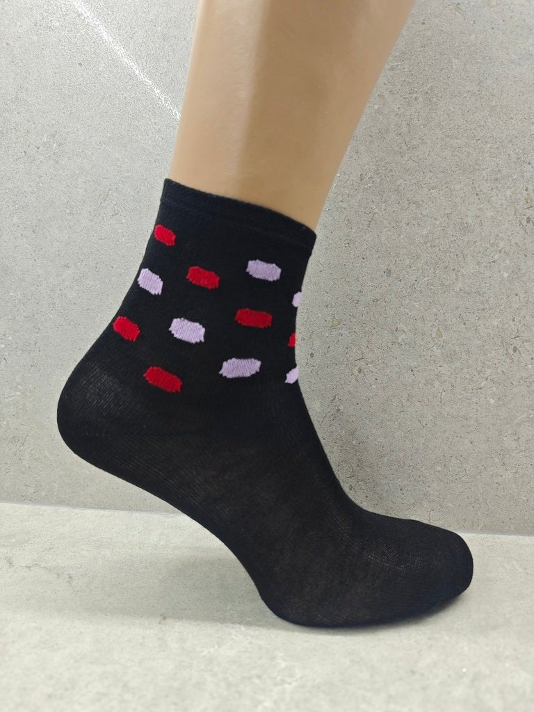 Set Of 6 12 Or 24 Pairs Womens Socks With Bubble Mix Print - VirtualLightWomens Socks With Bubble Mix Print