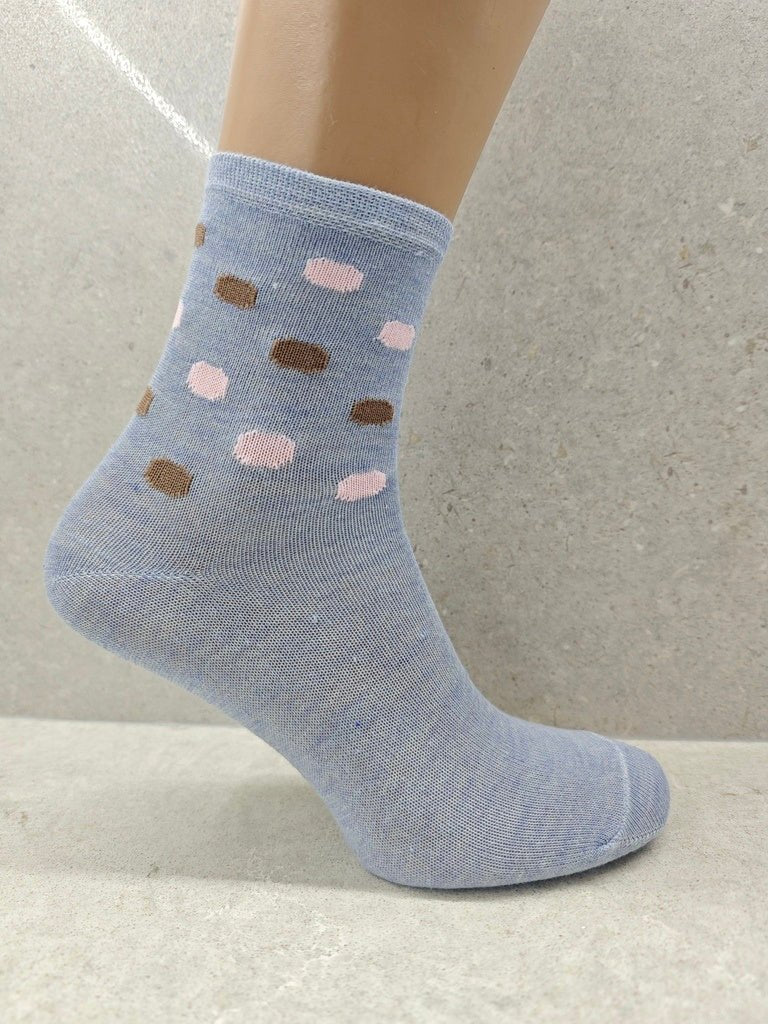 Set Of 6 12 Or 24 Pairs Womens Socks With Bubble Mix Print - VirtualLightWomens Socks With Bubble Mix Print