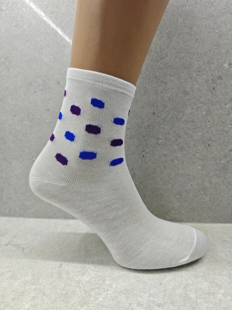 Set Of 6 12 Or 24 Pairs Womens Socks With Bubble Mix Print - VirtualLightWomens Socks With Bubble Mix Print