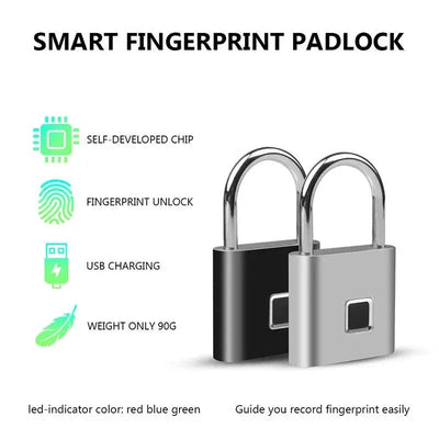 Smart Fingerprint Padlock - VirtualLight