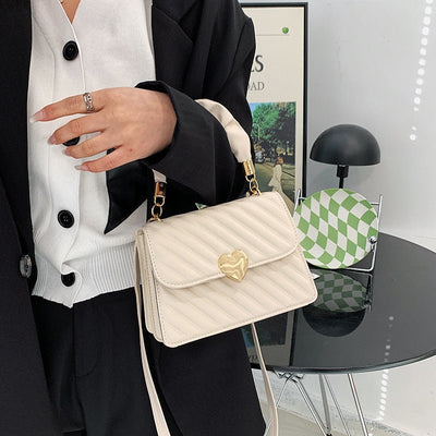 Women Handbags Fashion Chain Shoulder Bags With Love Metal Design - VirtualLight4