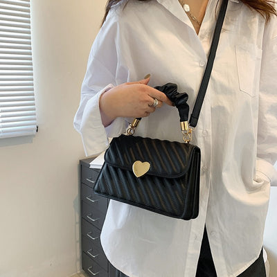 Women Handbags Fashion Chain Shoulder Bags With Love Metal Design - VirtualLight4