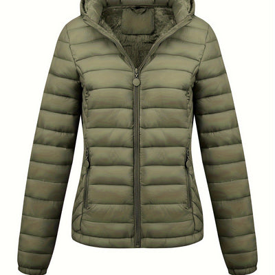 Women's Lightweight Hooded Winter Jacket Nylon Material - VirtualLightWomen's Lightweight Hooded Winter Jacket
